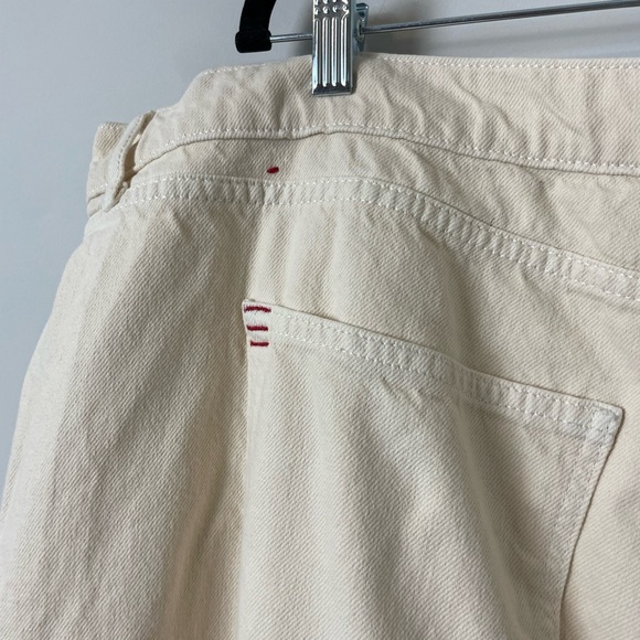 BDG Urban Outfitters Cowgirl Jeans Plus Size 22 Cream Denim 100% Cotton Raw Hem - Picture 9 of 13